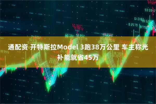 通配资 开特斯拉Model 3跑38万公里 车主称光补能就省45万