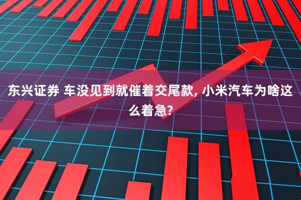 东兴证券 车没见到就催着交尾款, 小米汽车为啥这么着急?