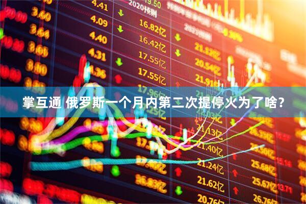 掌互通 俄罗斯一个月内第二次提停火为了啥？