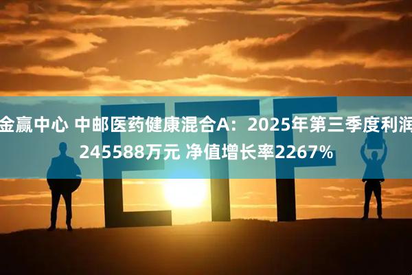 金赢中心 中邮医药健康混合A：2025年第三季度利润245588万元 净值增长率2267%